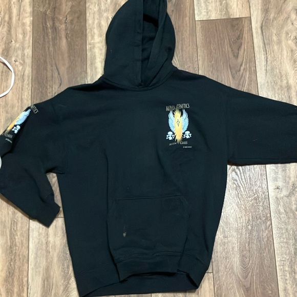 Black Hoodie with Graphic Design